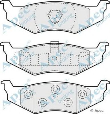 APEC BRAKING pad1003 -  Комплект тормозных колодок, дисковый тормоз